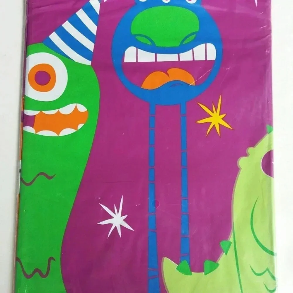 SPRITZ Party Supplies 2x Friendly Monster Table Cover 84